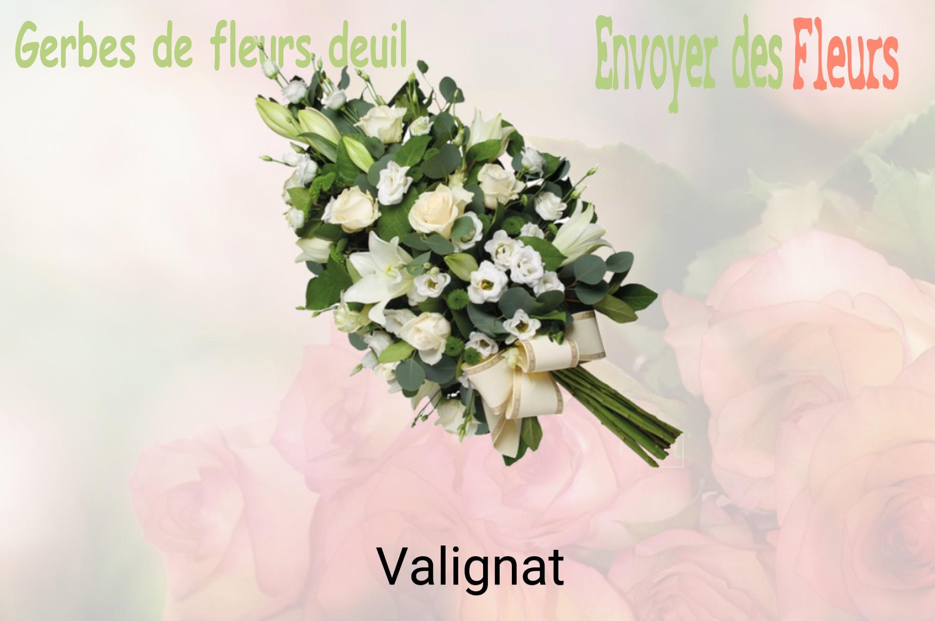 Gerbe de fleurs de deuil livrée à Valignat